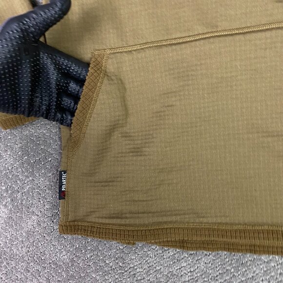 Peckham Polartec Fleece Pullover Mens XL Coyote Brown 1/4 Zip 1/2 Zip USMC - Picture 4 of 11